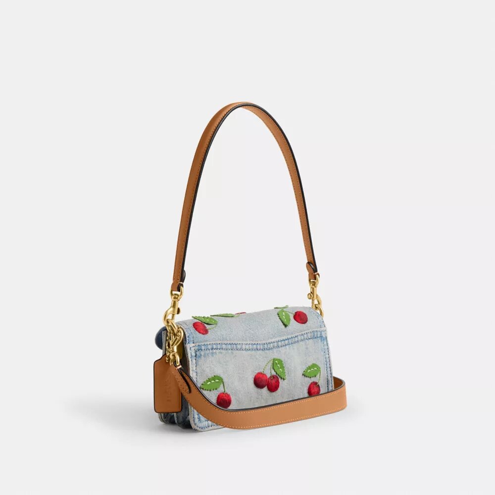 Bolsos de hombro Tabby 20 con bordado de cerezas