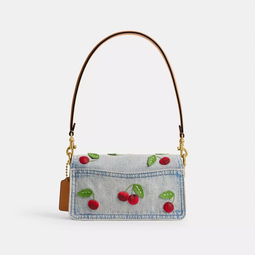 Bolsos de hombro Tabby 20 con bordado de cerezas