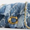 Bolsos de hombro Tabby 26 con acolchado de patchwork de mezclilla reutilizada