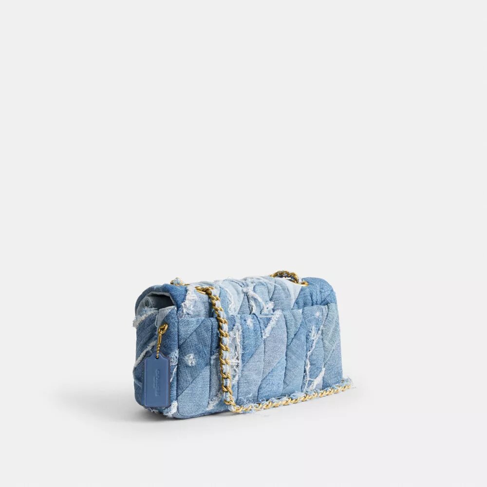Bolsos de hombro Tabby 26 con acolchado de patchwork de mezclilla reutilizada