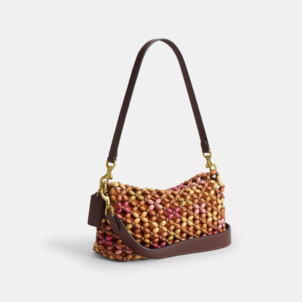 Bolsos de hombro Tabby 26 con cuentas de madera