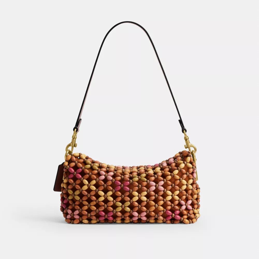 Bolsos de hombro Tabby 26 con cuentas de madera