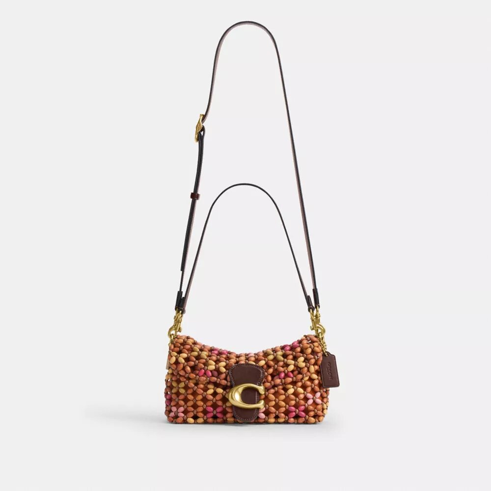Bolsos de hombro Tabby 26 con cuentas de madera