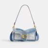 Bolsos de hombro Tabby 26 con patchwork de mezclilla reutilizada