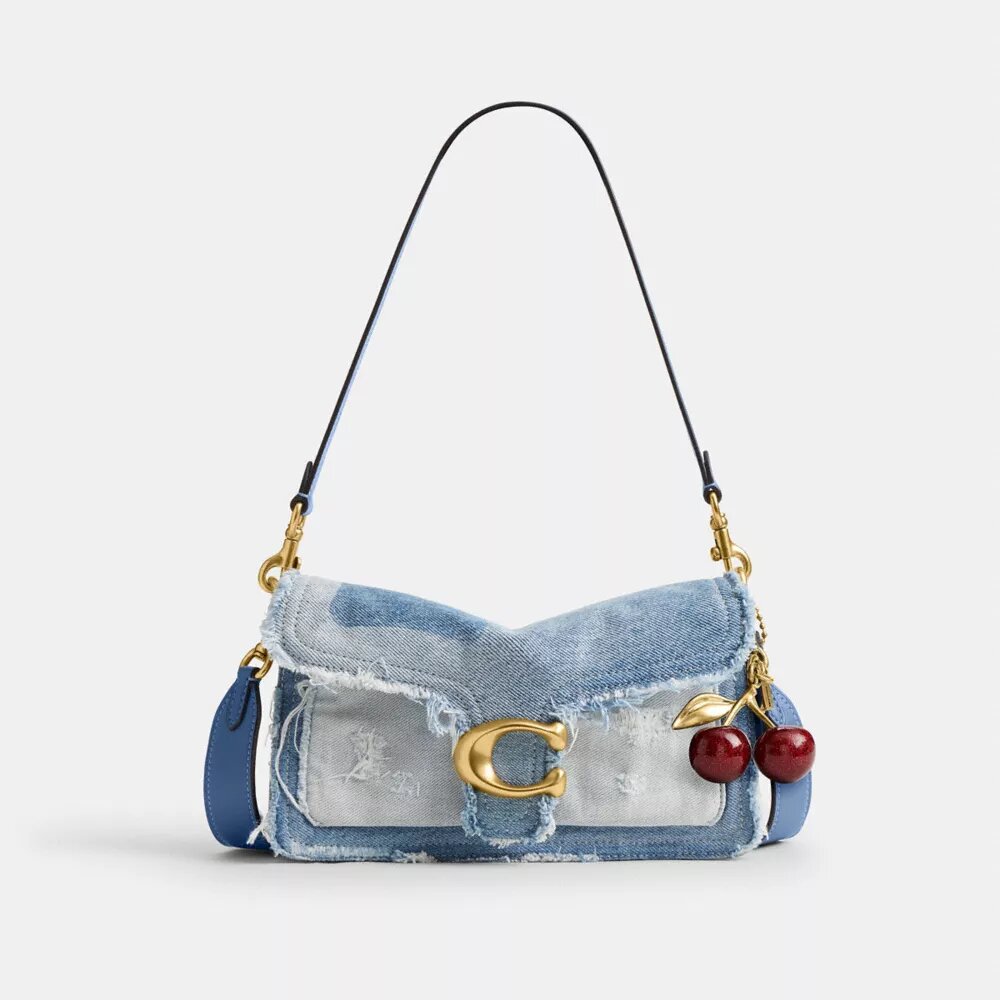 Bolsos de hombro Tabby 26 con patchwork de mezclilla reutilizada