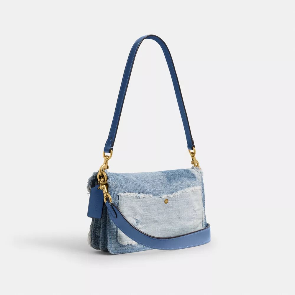 Bolsos de hombro Tabby 26 con patchwork de mezclilla reutilizada