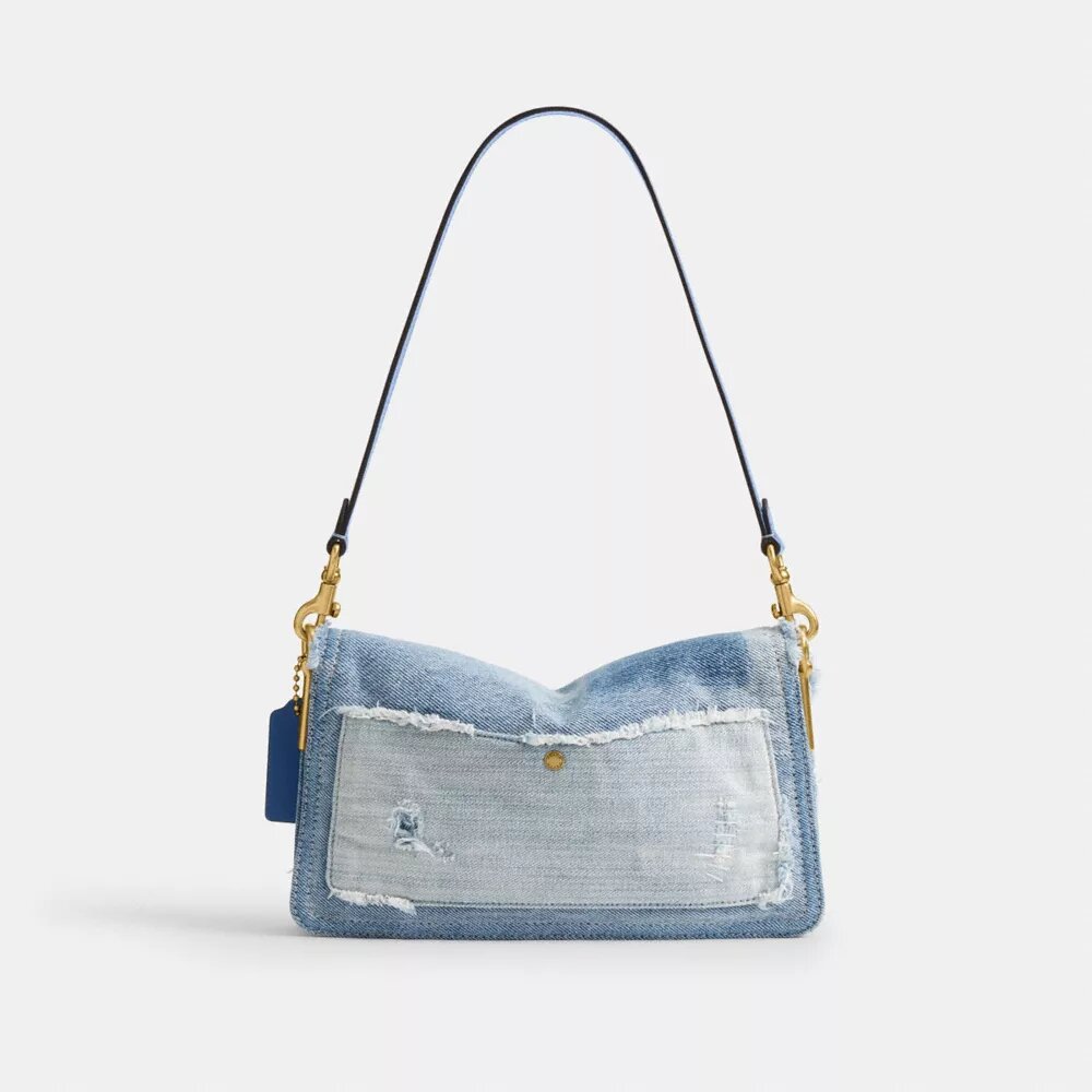 Bolsos de hombro Tabby 26 con patchwork de mezclilla reutilizada