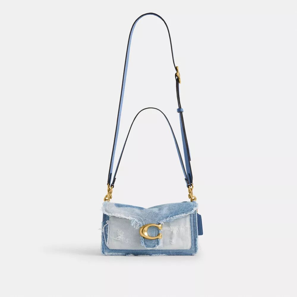 Bolsos de hombro Tabby 26 con patchwork de mezclilla reutilizada