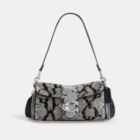 Bolsos de hombro Tabby 26 con serpiente con cuentas