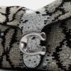 Bolsos de hombro Tabby 26 con serpiente con cuentas