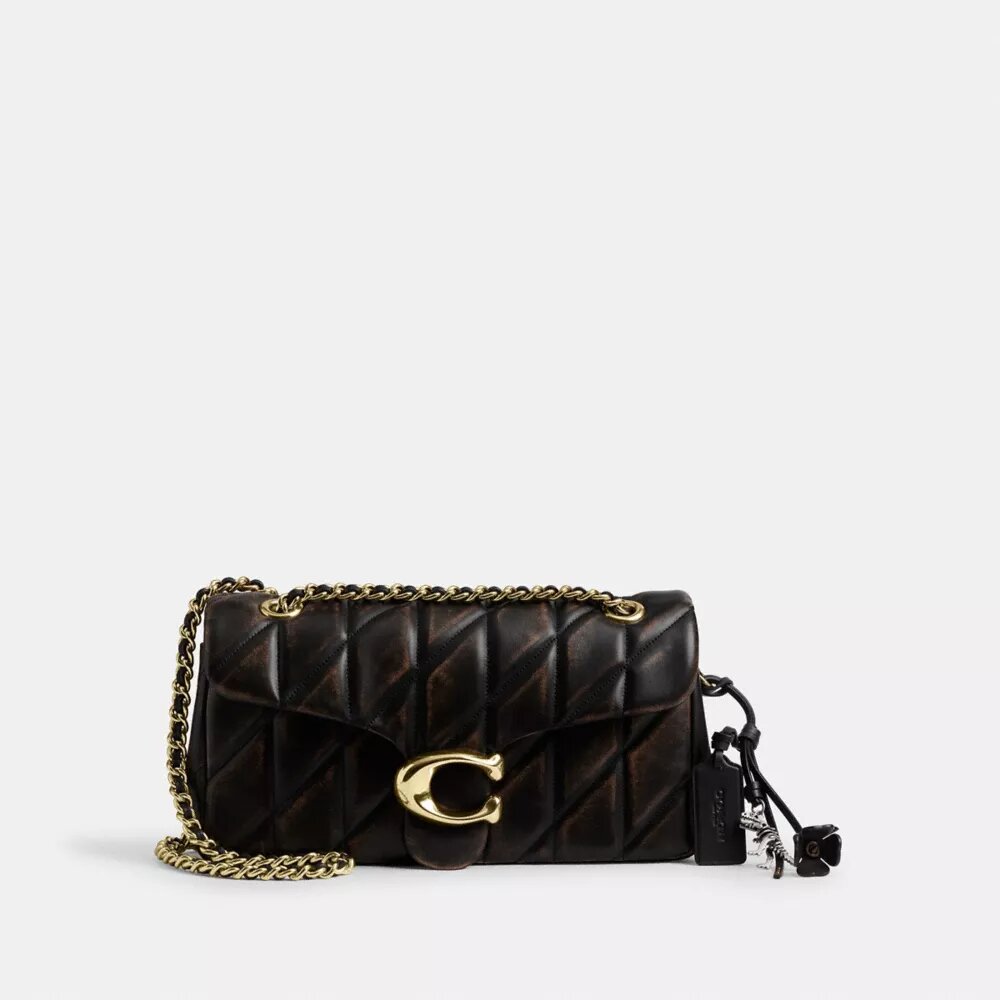 Bolsos de hombro Tabby de 26 en cuero desgastado con acolchado
