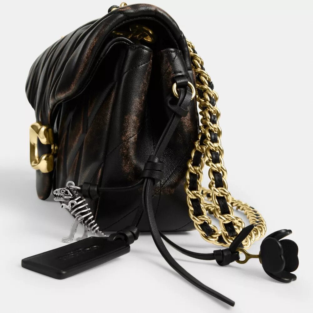 Bolsos de hombro Tabby de 26 en cuero desgastado con acolchado