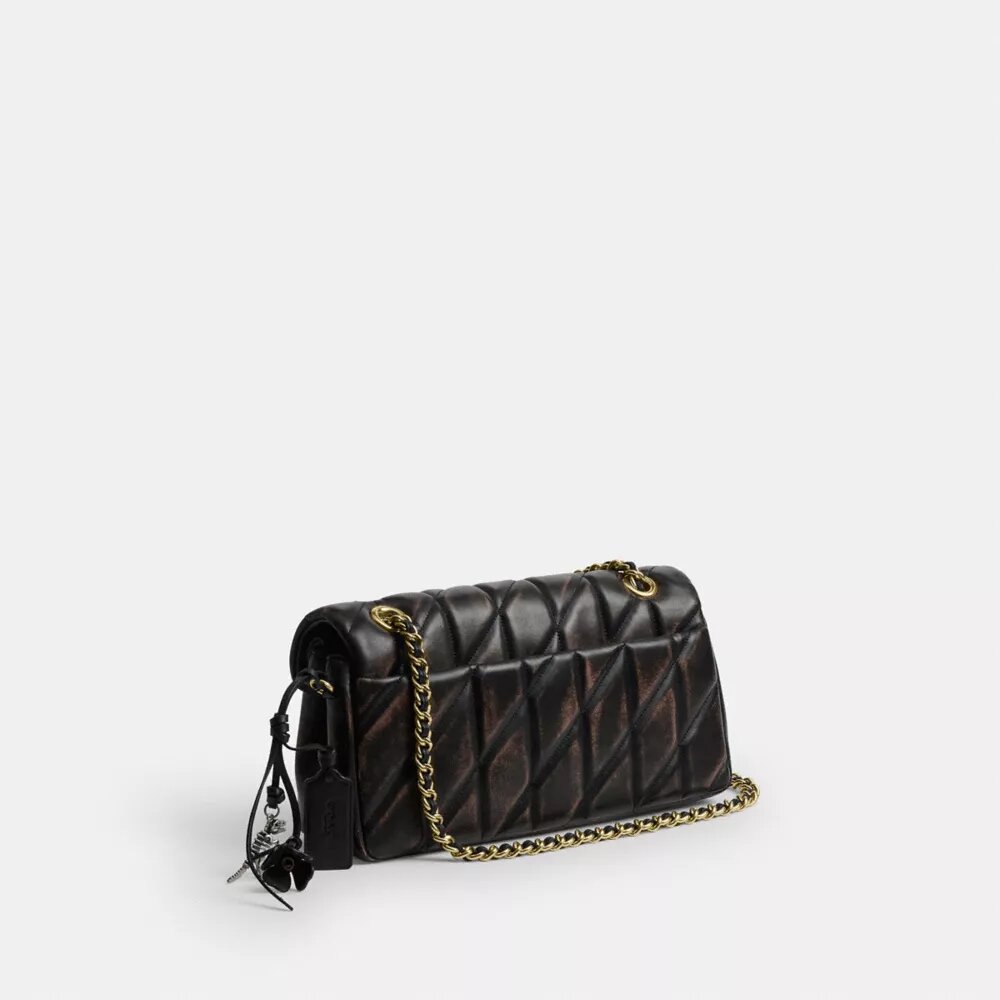 Bolsos de hombro Tabby de 26 en cuero desgastado con acolchado