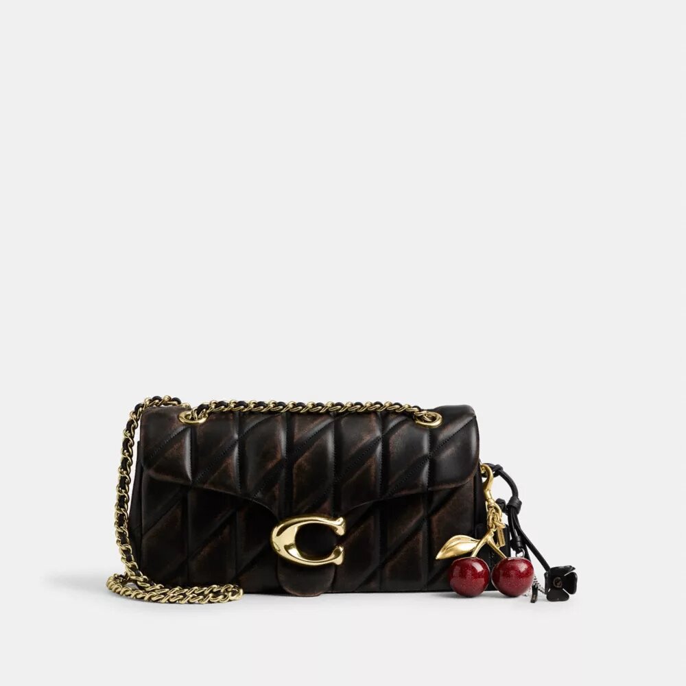 Bolsos de hombro Tabby de 26 en cuero desgastado con acolchado