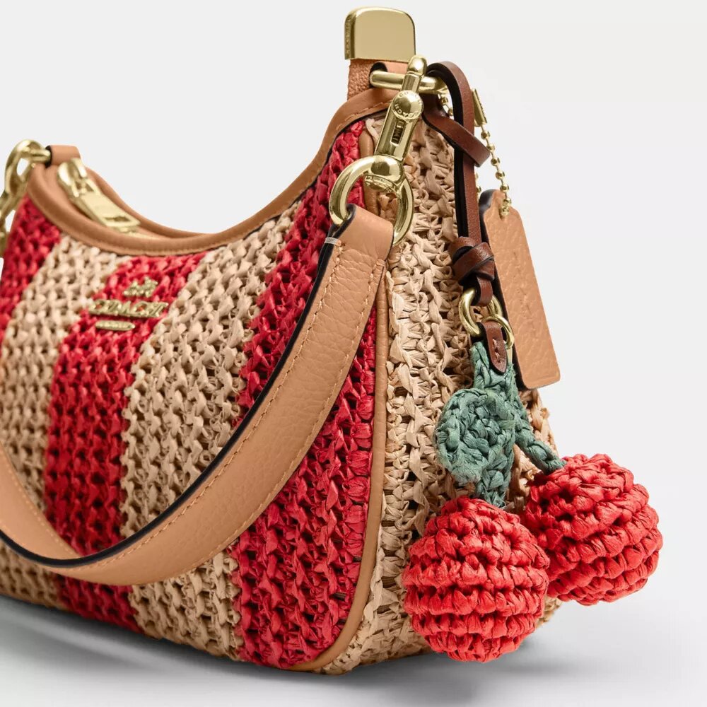 Bolsos de hombro Teri con rayas y Charms