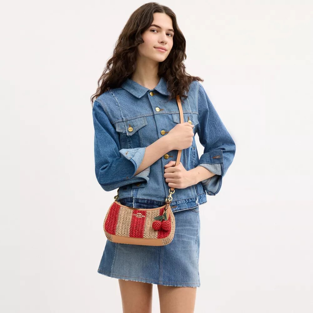 Bolsos de hombro Teri con rayas y Charms