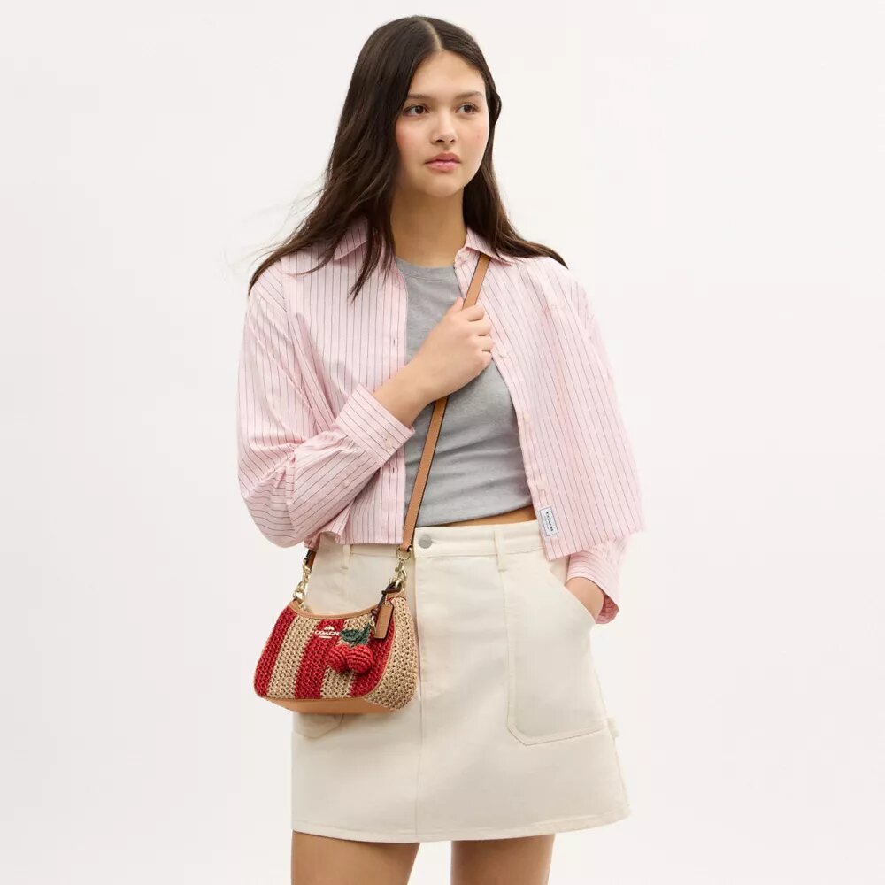 Bolsos de hombro Teri con rayas y Charms