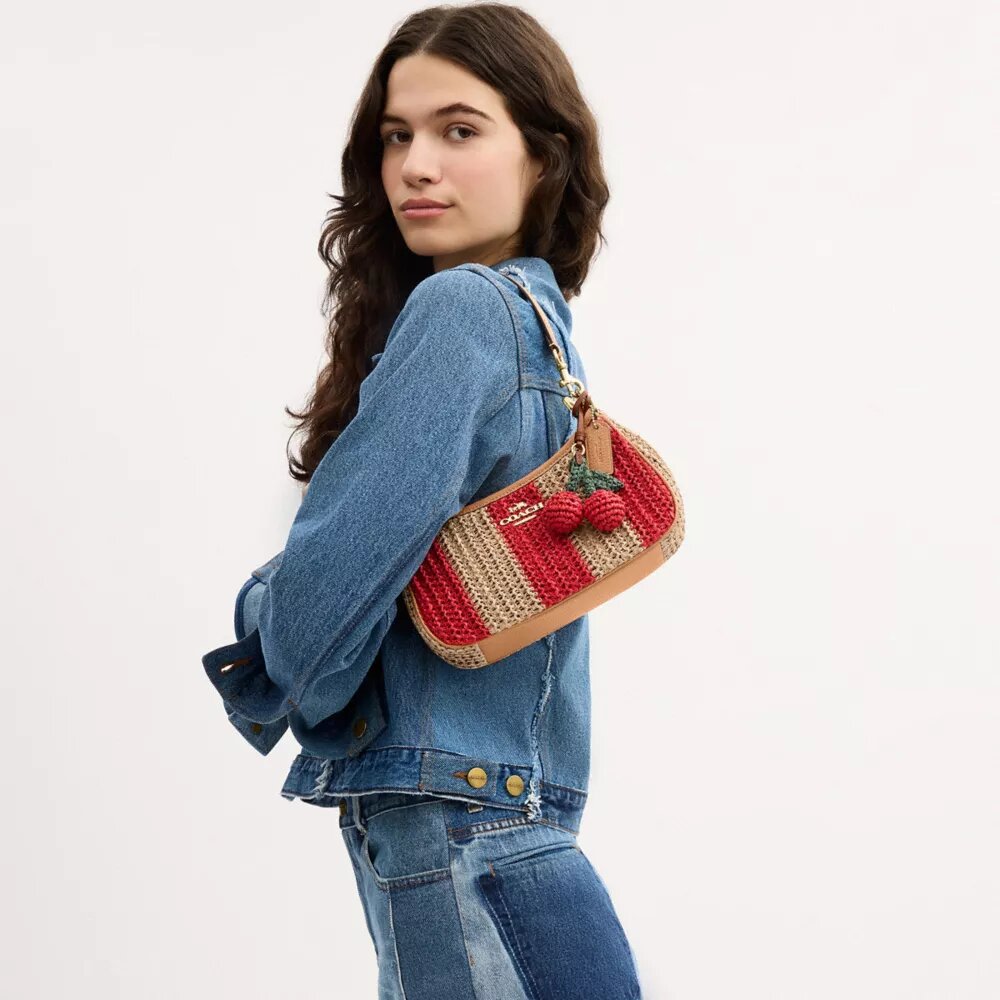Bolsos de hombro Teri con rayas y Charms
