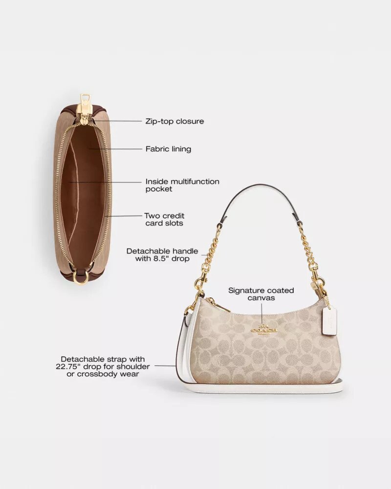 Bolsos de hombro Teri en Signature Canvas