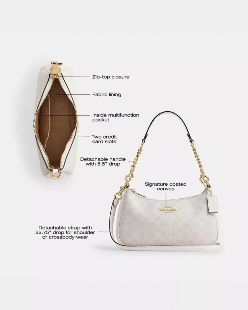 Bolsos de hombro Teri en Signature Canvas