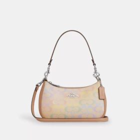 Bolsos de hombro Teri en Signature Canvas Rainbow