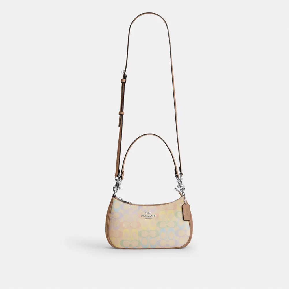 Bolsos de hombro Teri en Signature Canvas Rainbow