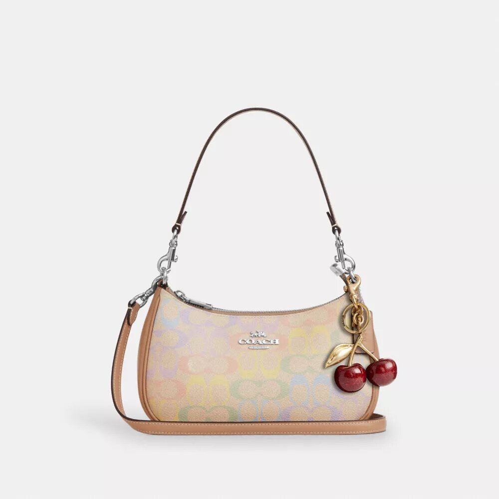 Bolsos de hombro Teri en Signature Canvas Rainbow