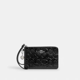 Bolsos de pulsera con cremallera en la esquina, en cuero exclusivo con Charms de corazón