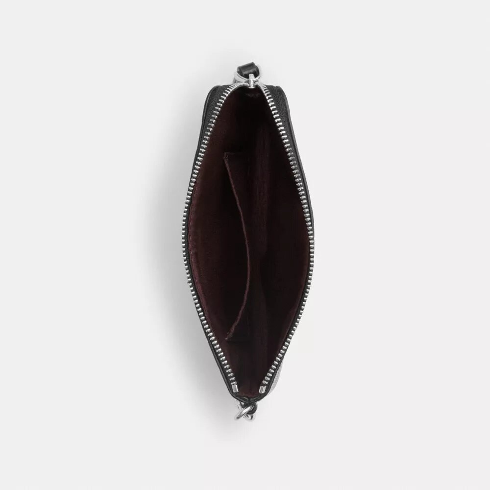 Bolsos de pulsera con cremallera en la esquina, en cuero exclusivo con Charms de corazón
