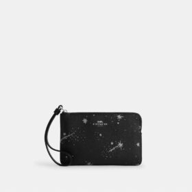 Bolsos de pulsera con cremallera en la esquina y estampado de estrellas