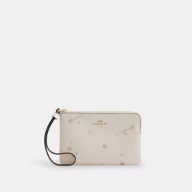 Bolsos de pulsera con cremallera en la esquina y estampado de estrellas