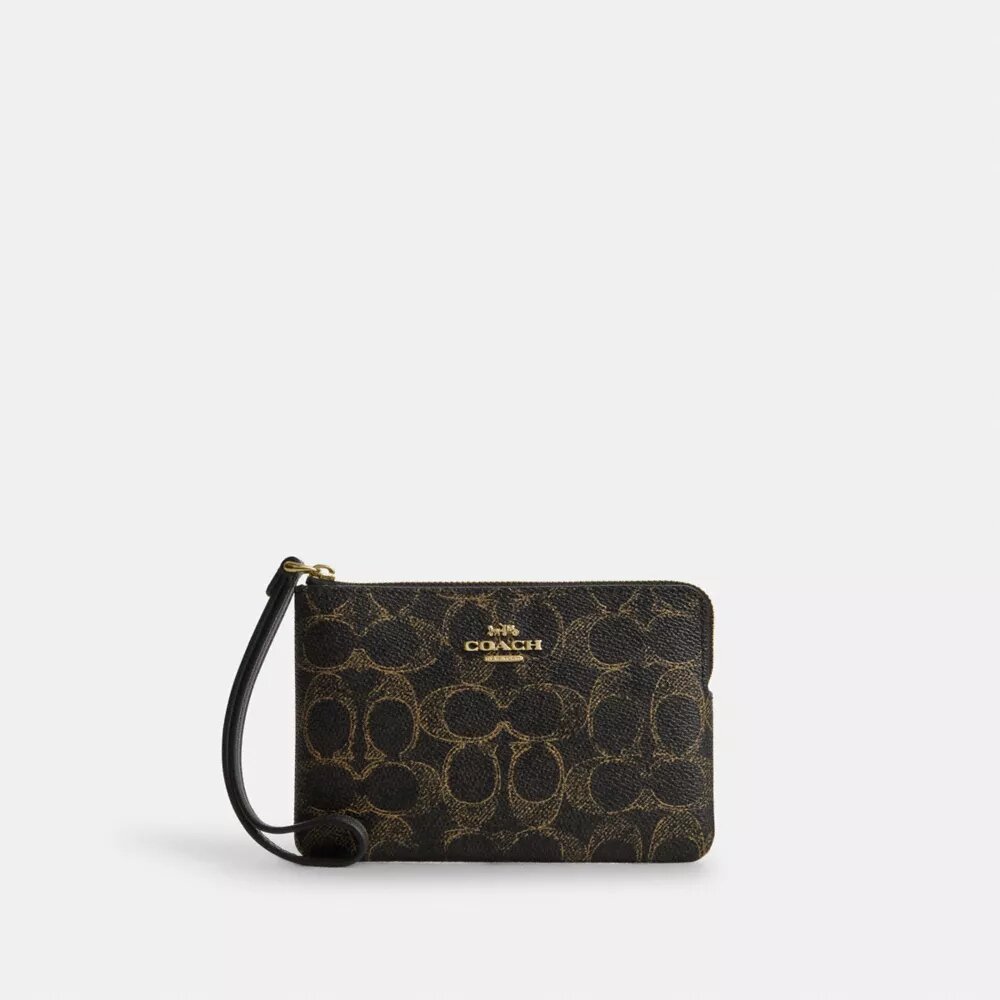 Bolsos de pulsera con cremallera en las esquinas en Signature Canvas