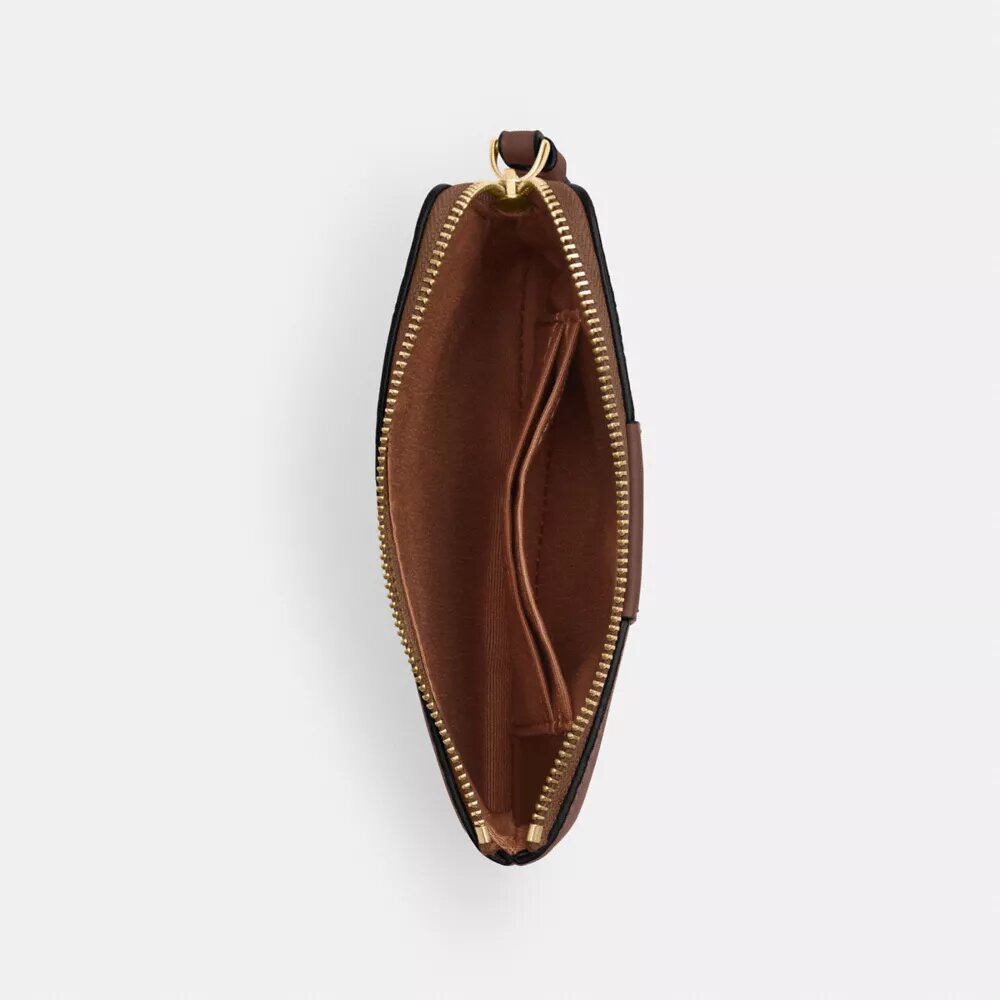 Bolsos de pulsera con cremallera en las esquinas en Signature Canvas con rayas