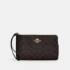 Bolsos de pulsera grandes con cremallera en esquina en Signature Canvas