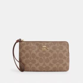 Bolsos de pulsera grandes con cremallera en esquina en Signature Canvas