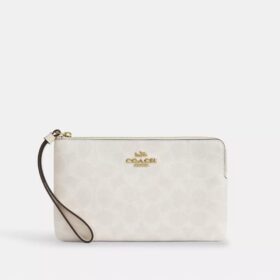 Bolsos de pulsera grandes con cremallera en esquina en Signature Canvas