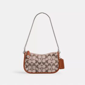 Bolsos Swinger 20 con cadena en jacquard Crystal Signature