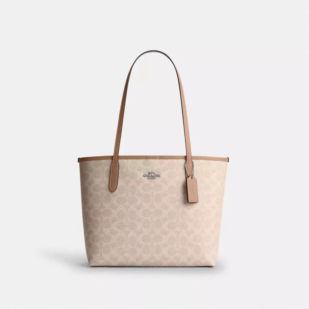 Bolsos Tote City mediano en Signature Canvas