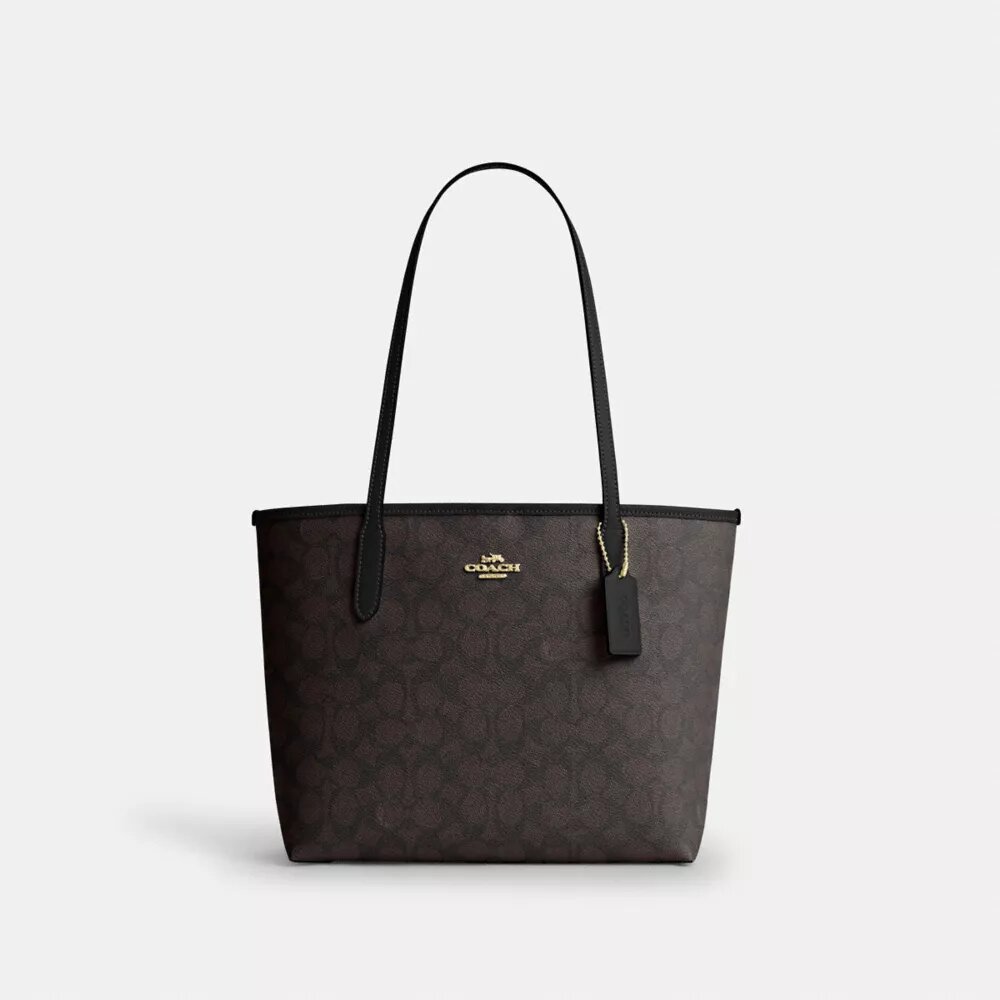 Bolsos Tote City mediano en Signature Canvas