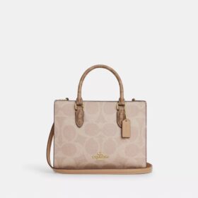 Bolsos Tote pequeños Maggie en Signature Canvas con diseño en bloques