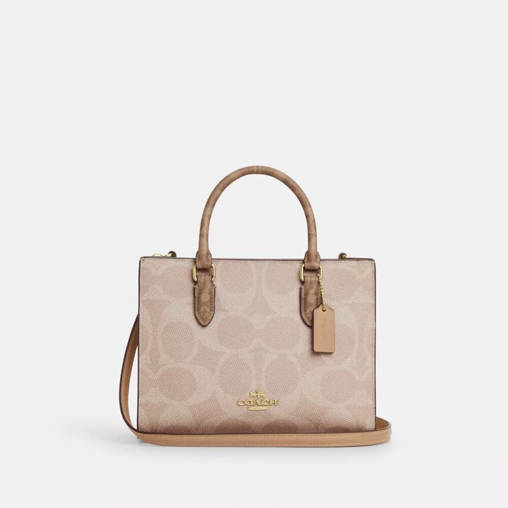 Bolsos Tote pequeños Maggie en Signature Canvas con diseño en bloques