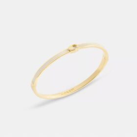 Brazalete delgado esmaltado con bisagra y nuestro sello distintivo
