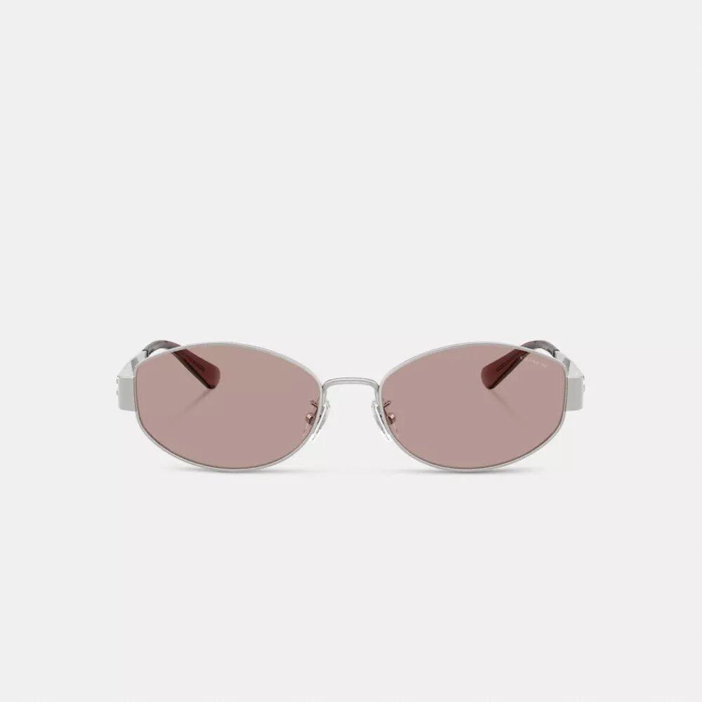 C Hardware: Lentes de sol ovalados estrechos de metal