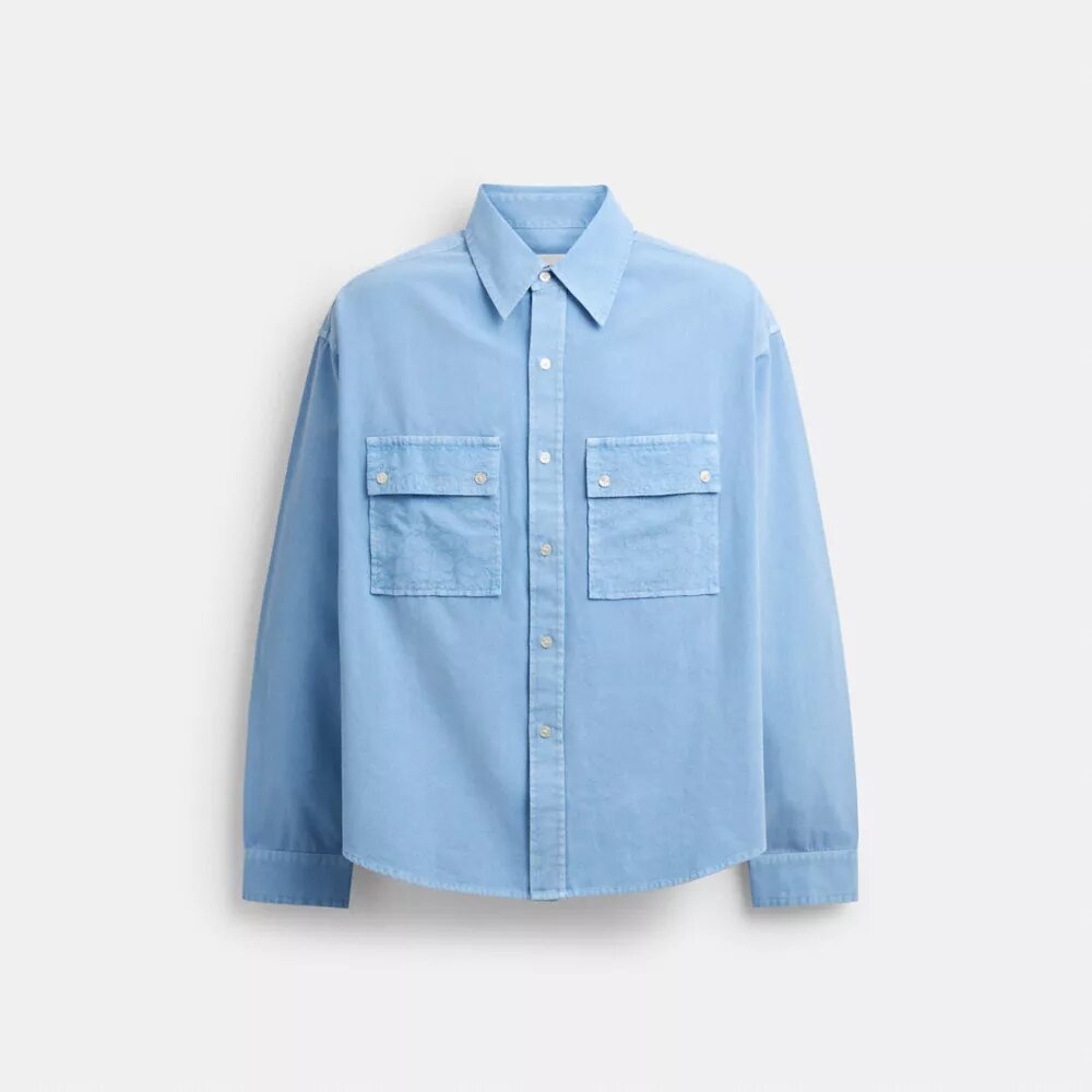 Camisas de lona de manga larga en algodón orgánico