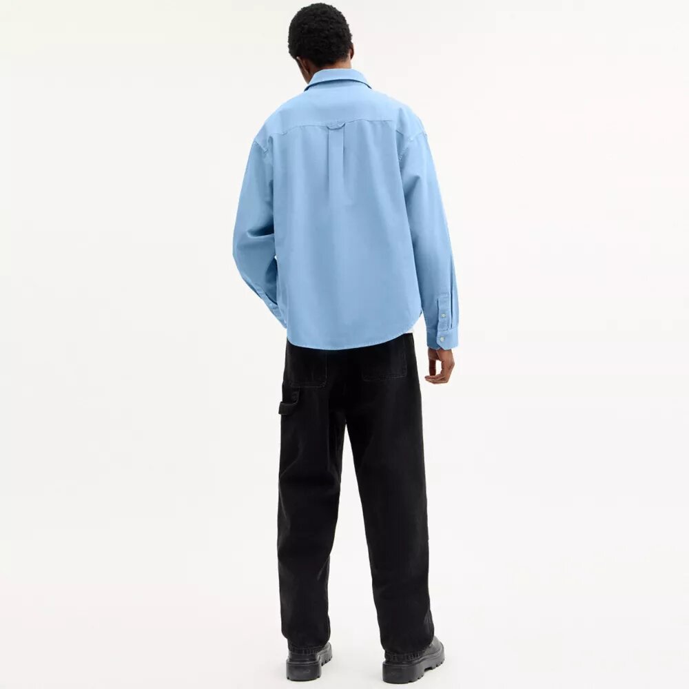 Camisas de lona de manga larga en algodón orgánico