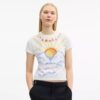 Camiseta de corte de los 90 con diseño aerografiado en Algodón orgánico