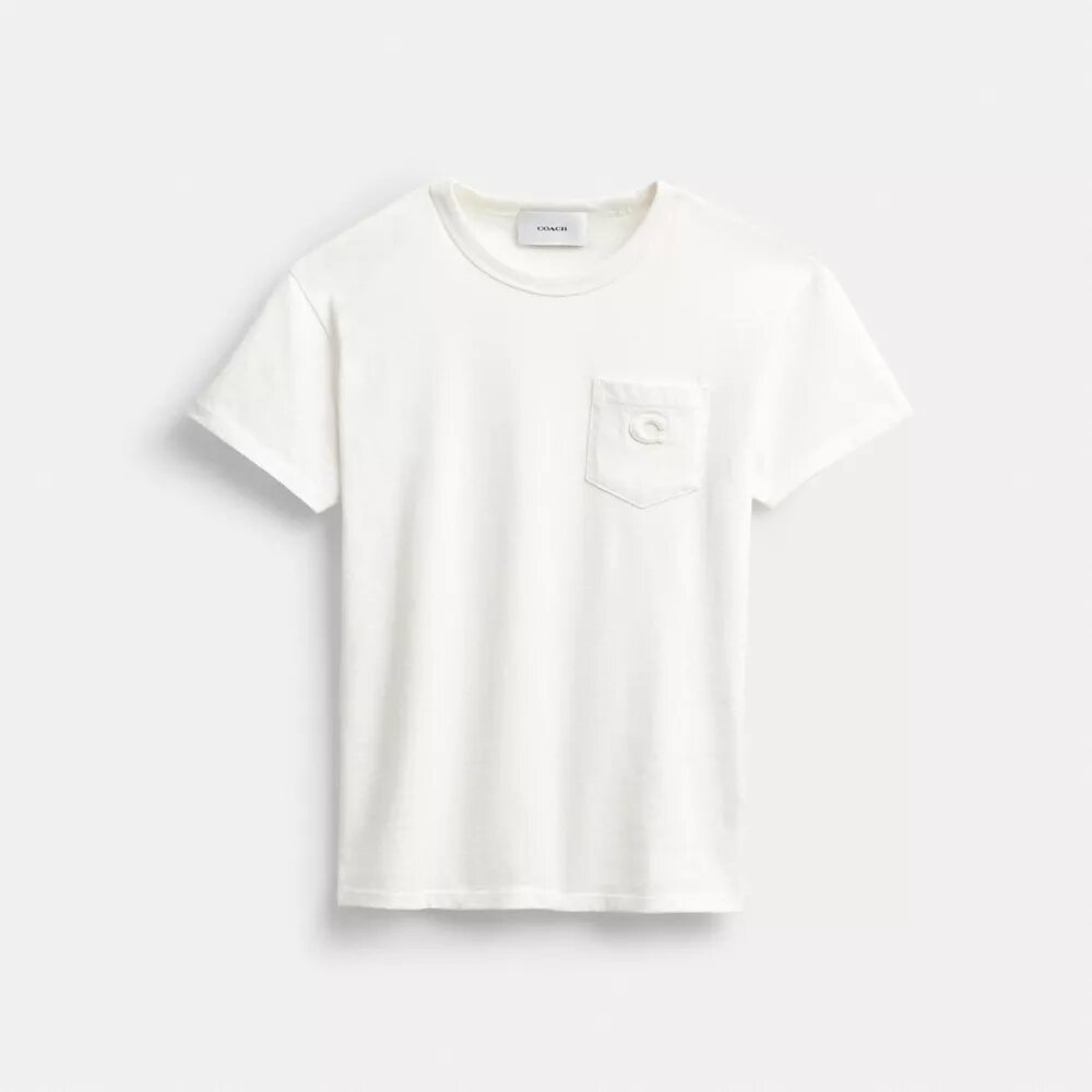Camiseta de manga corta con bolsillo de algodón orgánico