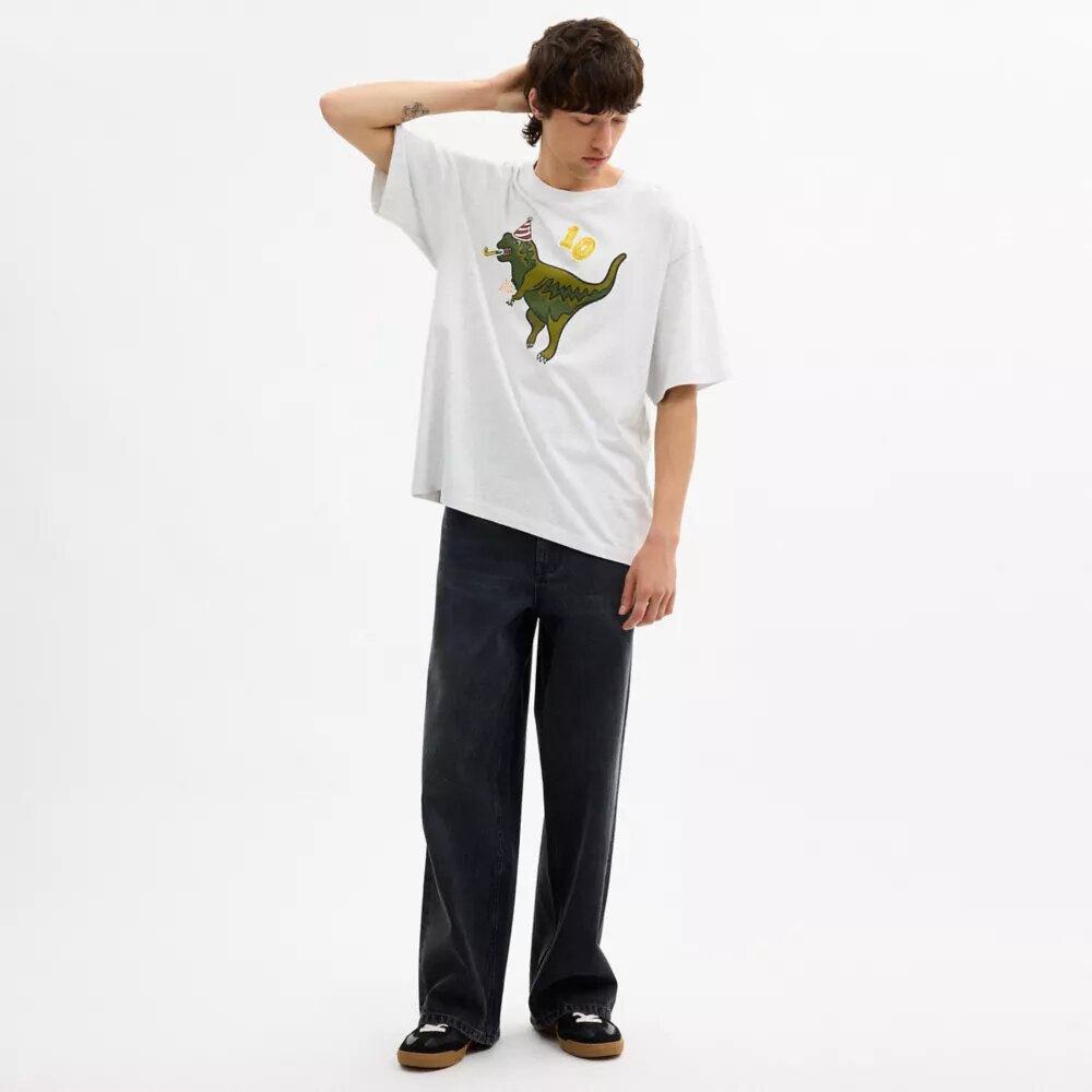 Camiseta holgada «10.º cumpleaños de Rexy» en algodón orgánico