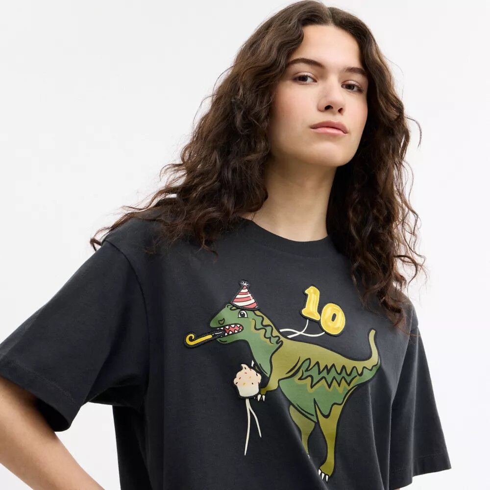 Camiseta holgada «10.º cumpleaños de Rexy» en algodón orgánico