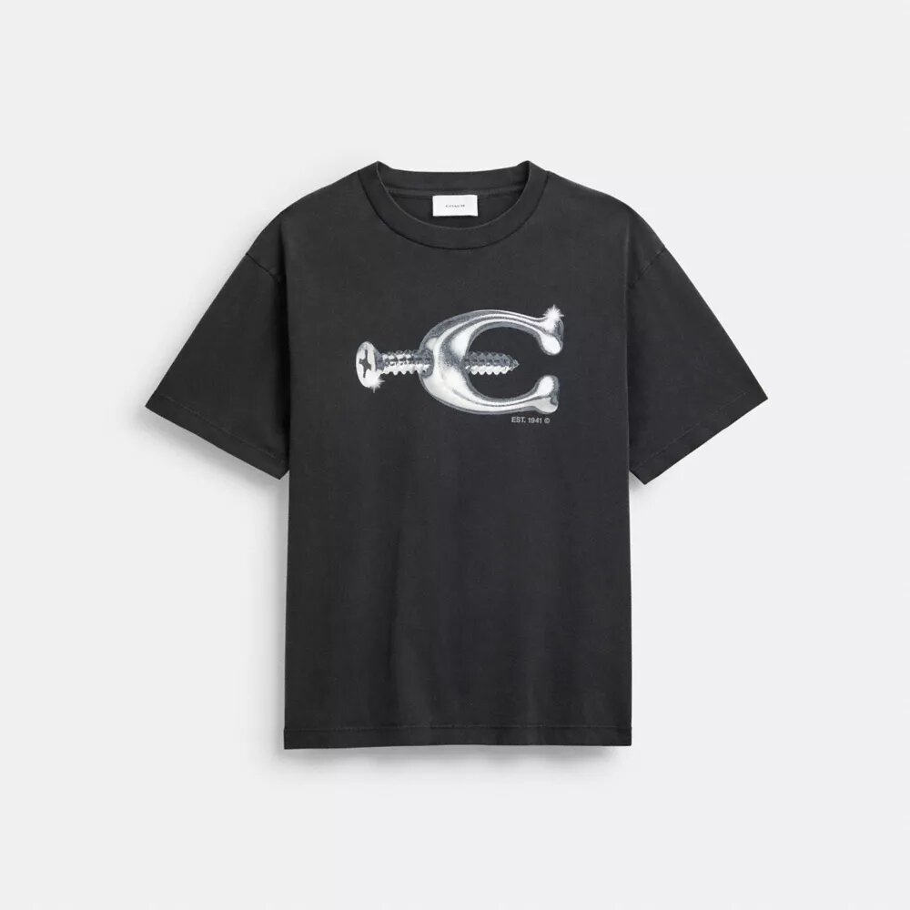 Camiseta holgada de algodón orgánico de la marca Hardware